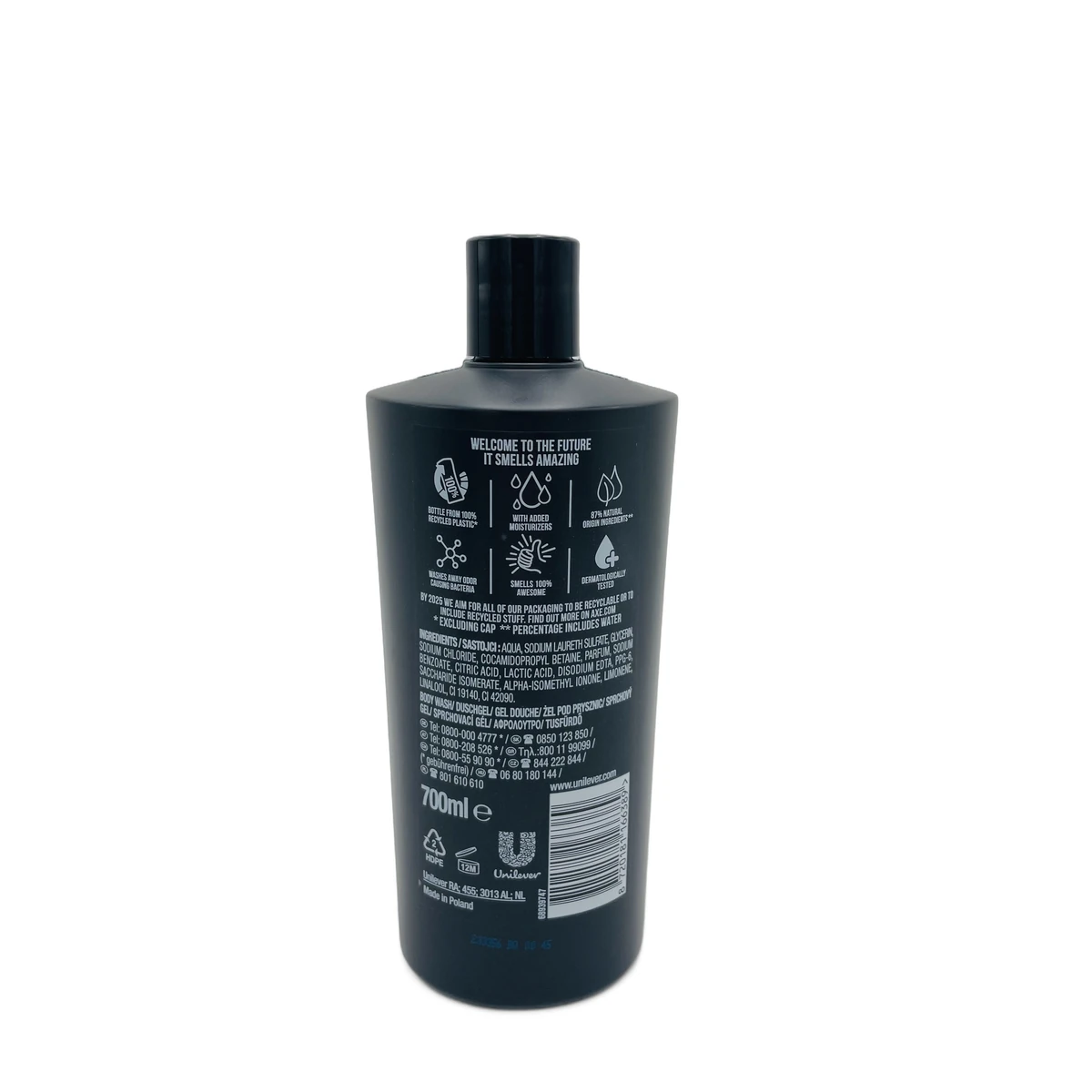 Axe shower gel 700 ml 3in1 Black - Slika 2
