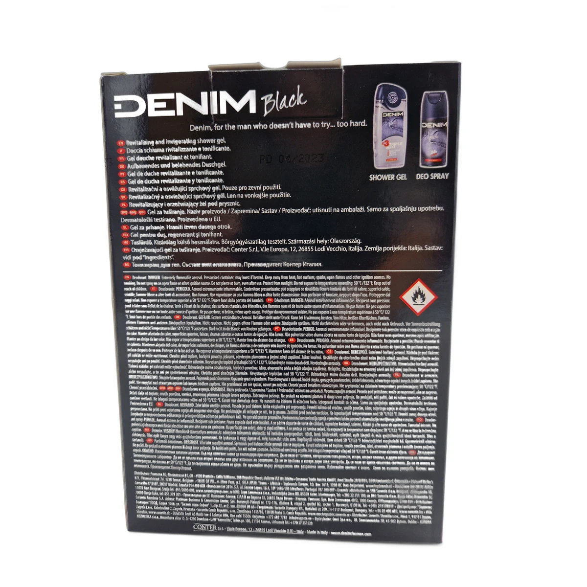 Denim gift set Black shower gel 250 ml+deo 150 ml - Slika 2