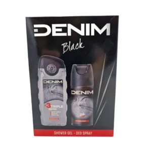 Denim gift set Black shower gel 250 ml+deo 150 ml
