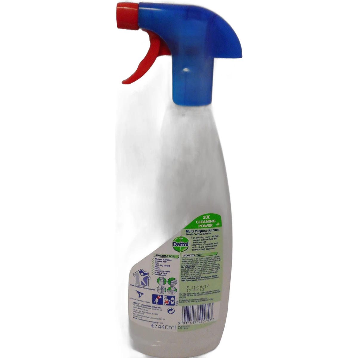 Dettol cleaner pump 440 ml Complete Clean Fresh Cotton Breeze Kitchen - Slika 2