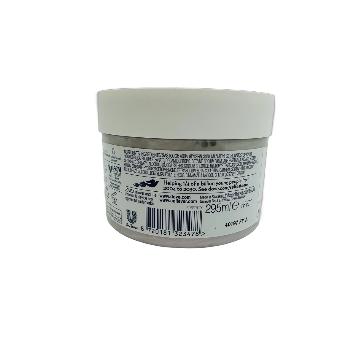 Dove body peeling jar 295 ml Renew Wild Violet&Pink Hibiscus Scent - Slika 2
