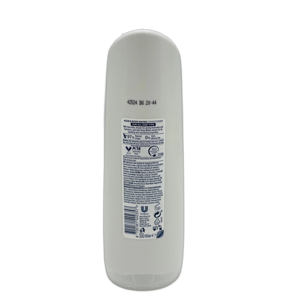 Dove conditioner 350 ml Aloe&Rose Water - Slika 2