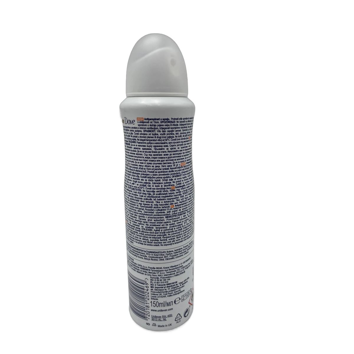 Dove deo 150 ml Go fresh Passion Fruit&Lemongrass Scent 0% Alcohol - Slika 2