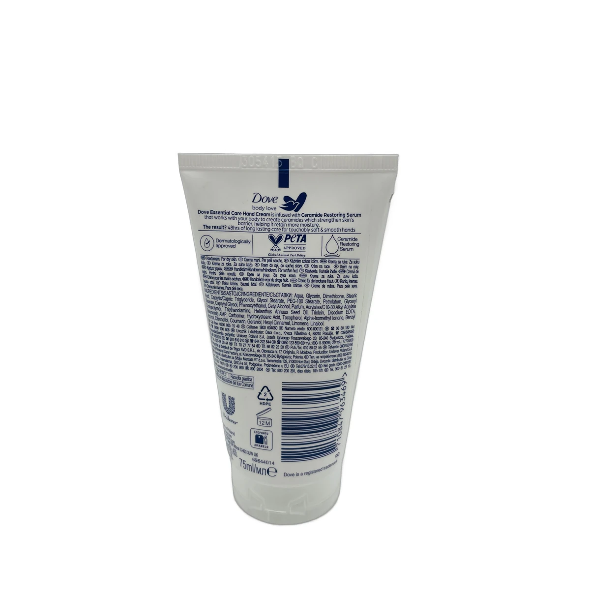 Dove hand cream tube 75 ml Essential Care - Slika 2