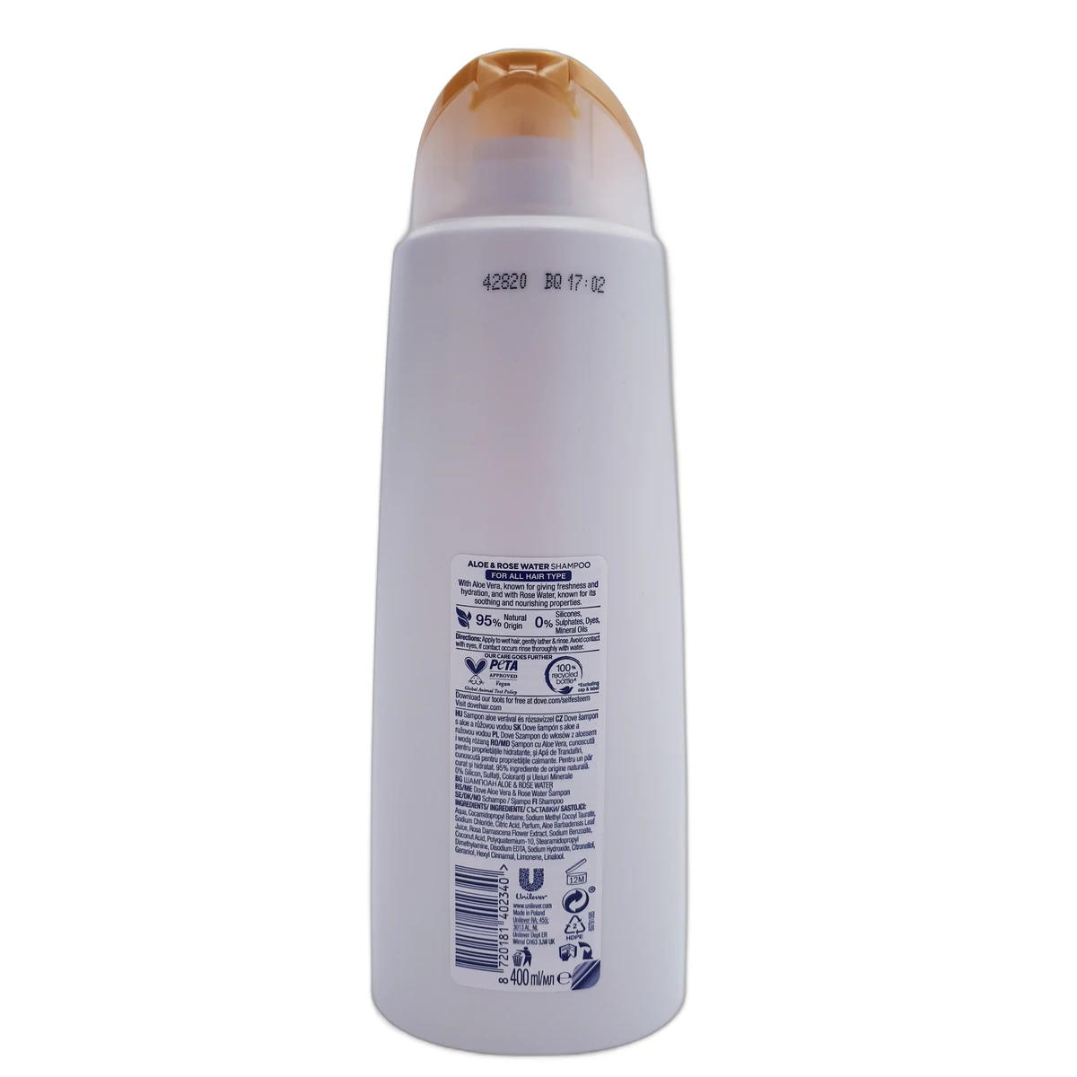 Dove shampoo 400 ml Aloe&Rose Water - Slika 2