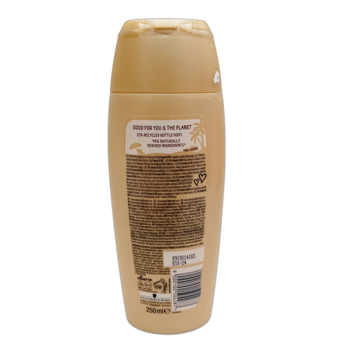 Fa shower gel 250 ml Cream&Oil Cacao Butter&Coco Oil - Slika 2