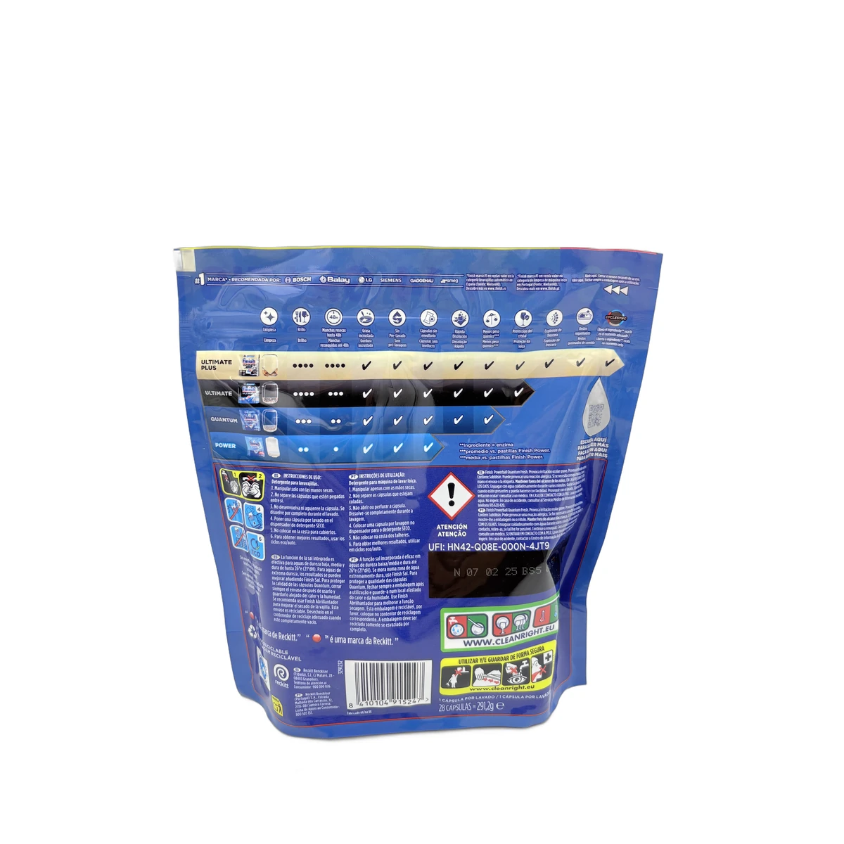 Finish dishwasher tabs 28 sc 28 pcs Power All in1 Quantum Regular - Slika 2
