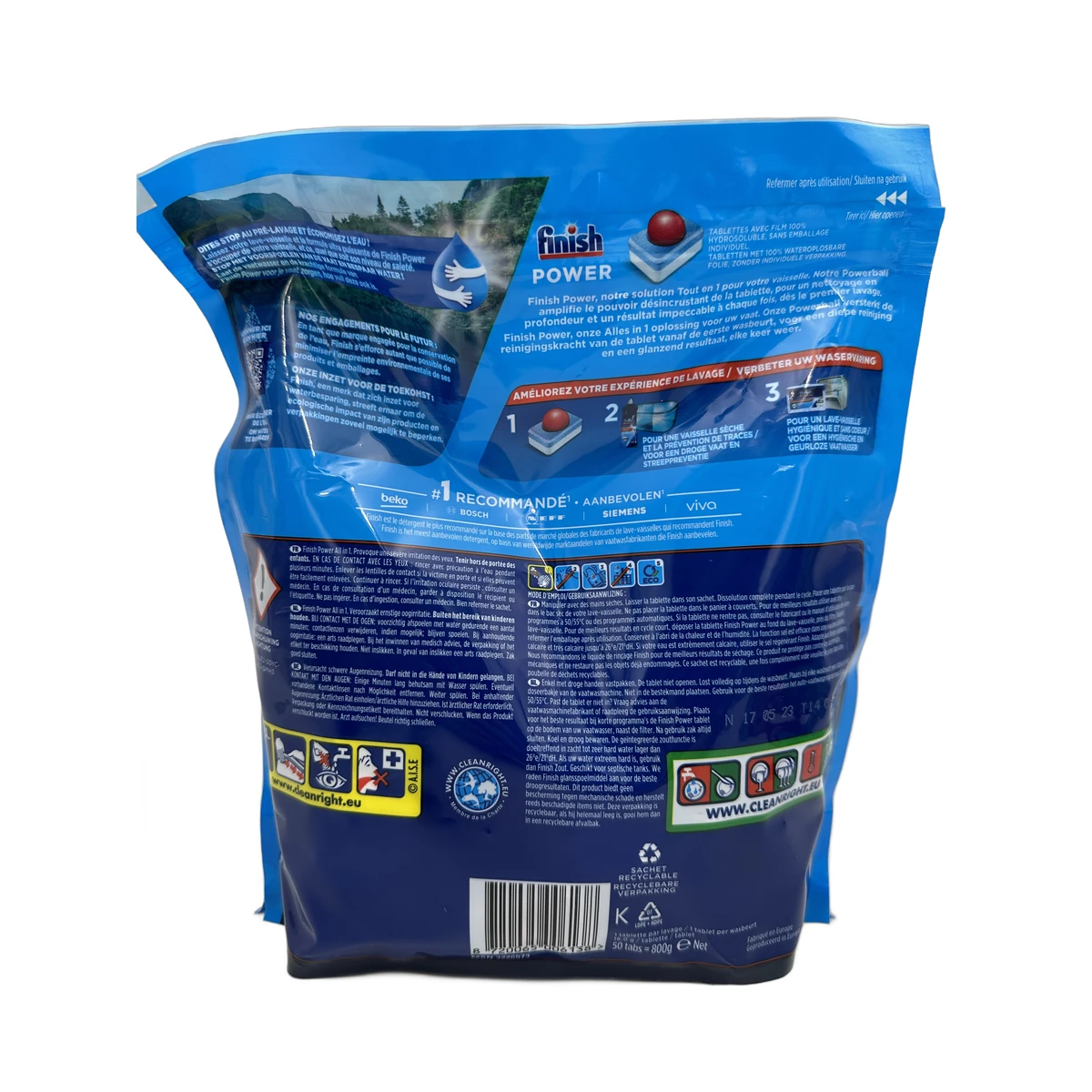 Finish dishwasher tabs 50 sc 50 pcs All in 1 Power Regular - Slika 2