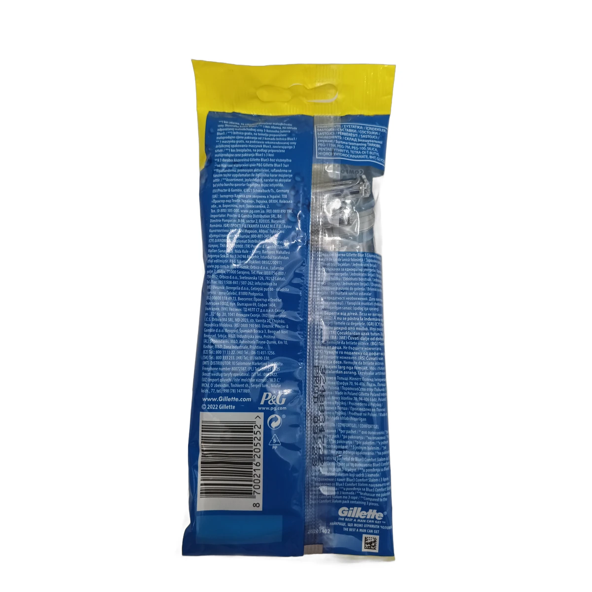 Gillette disposable razor 4 pcs Blue 3 Comfort Slalom - Slika 2