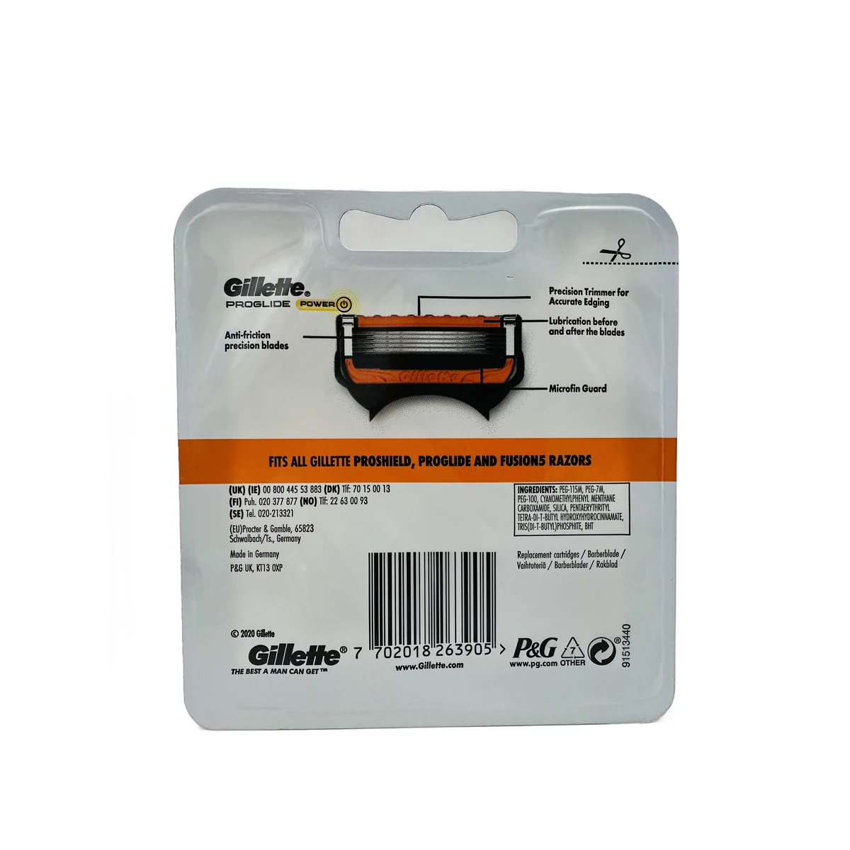 Gillette razor head 4 pcs Fusion Proglide Power - Slika 2