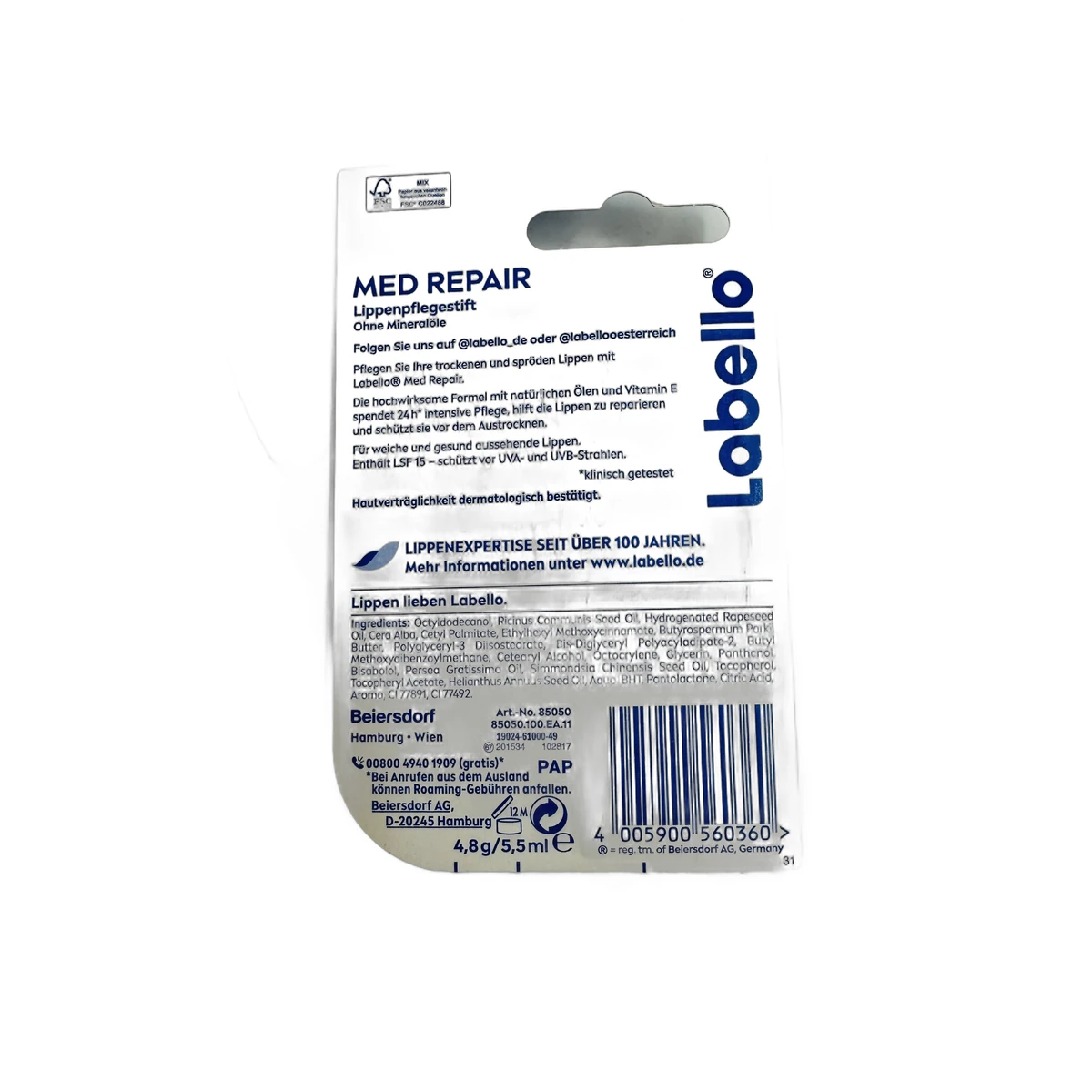 Labello lip balm 4,8 g Med Repair - Slika 2