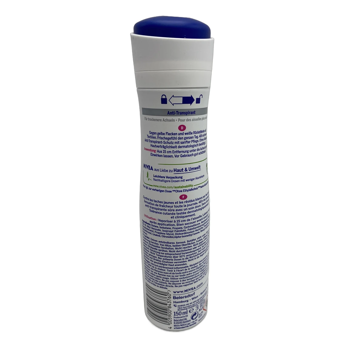 Nivea deo 150 ml Invisible B&W Clear - Slika 2