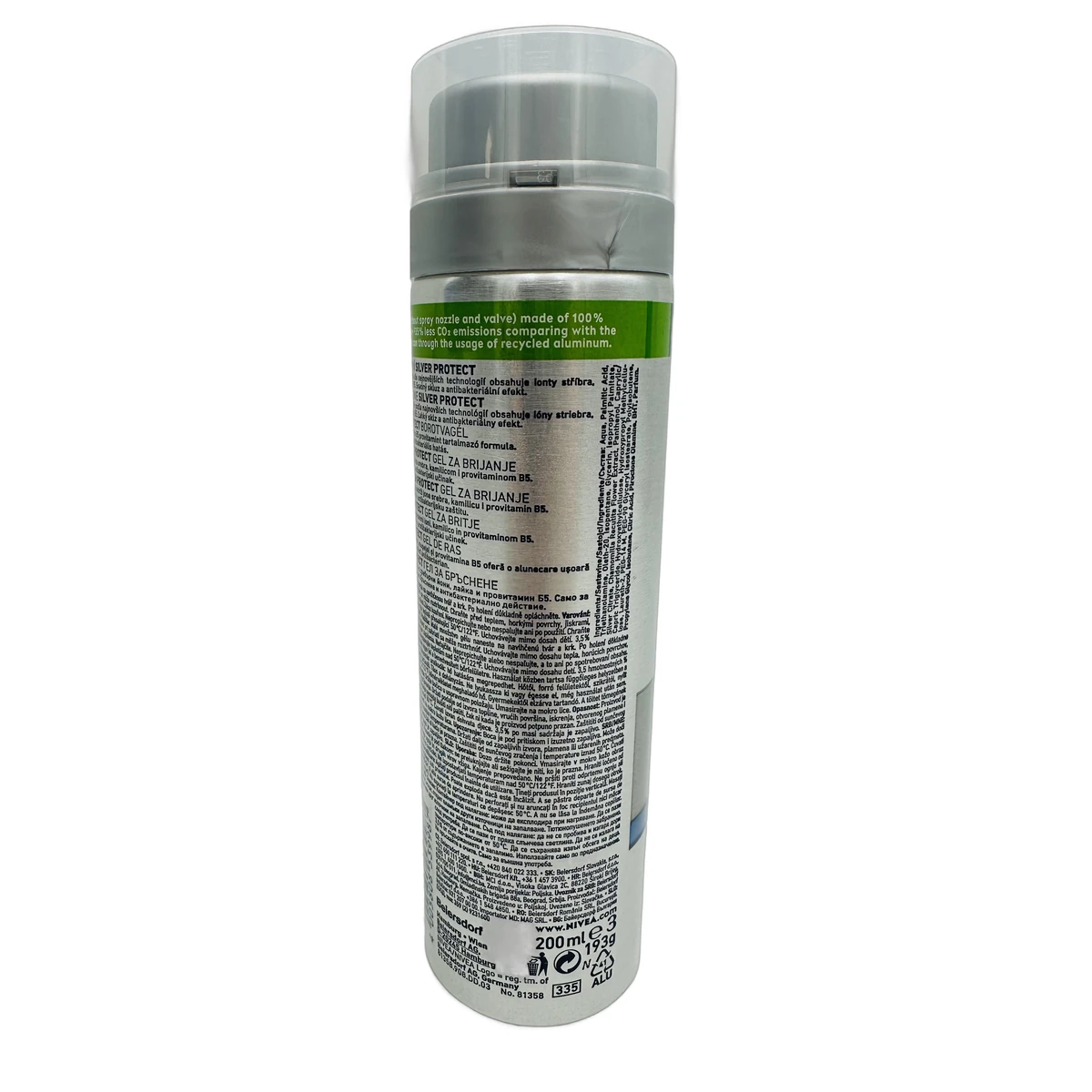 Nivea shaving gel men 200 ml Silver Protect - Slika 2