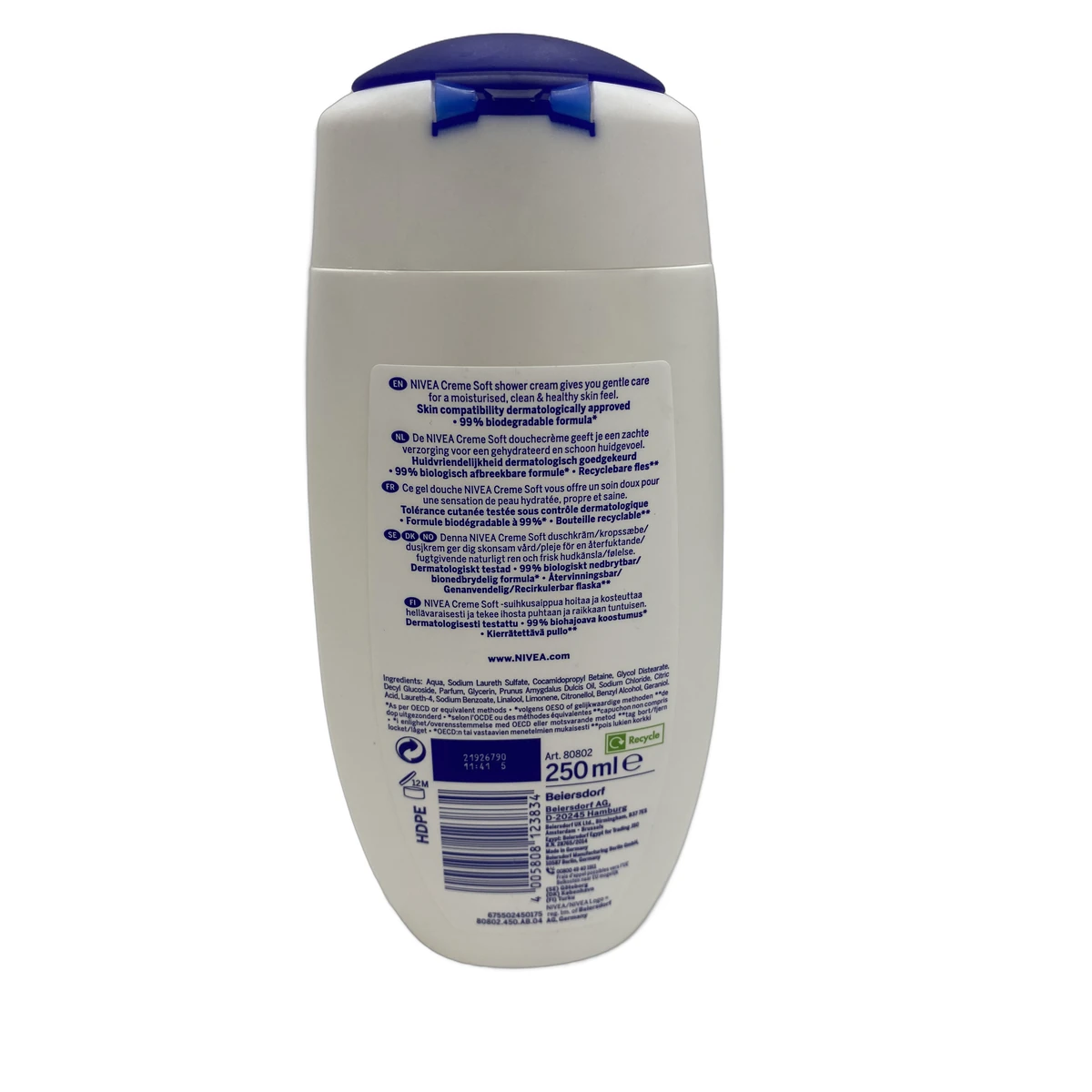 Nivea shower gel 250 ml Cream Soft - Slika 2