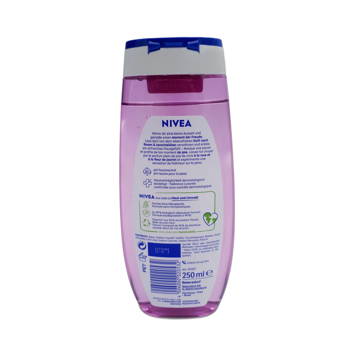 Nivea shower gel 250 ml Joy of Life Parfum Rose&Jasmin Flower - Slika 2
