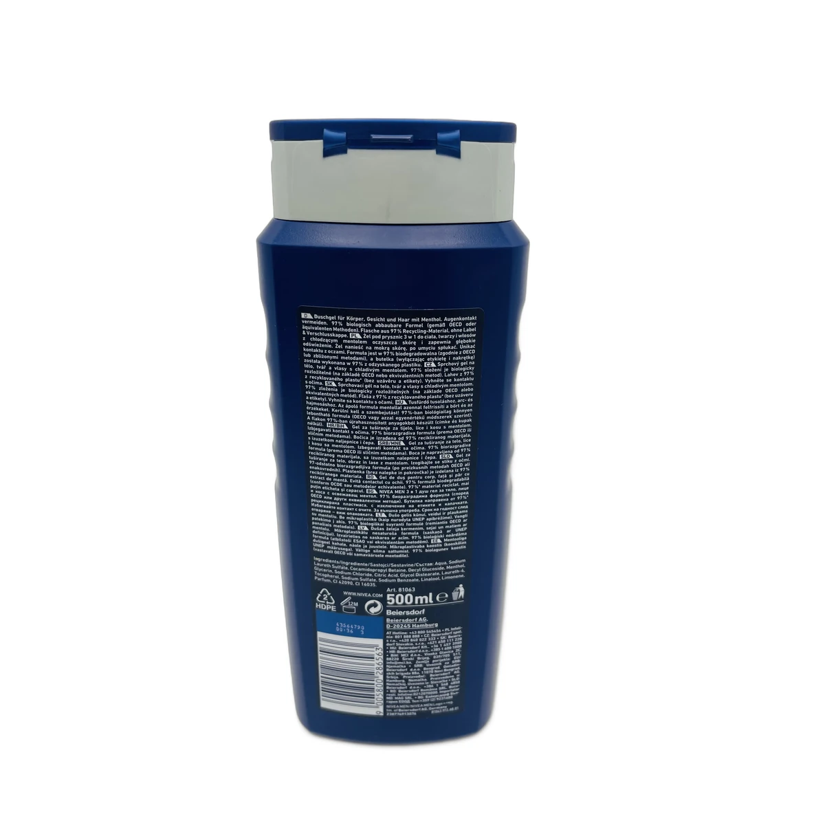 Nivea shower gel men 500 ml FreshKick - Slika 2