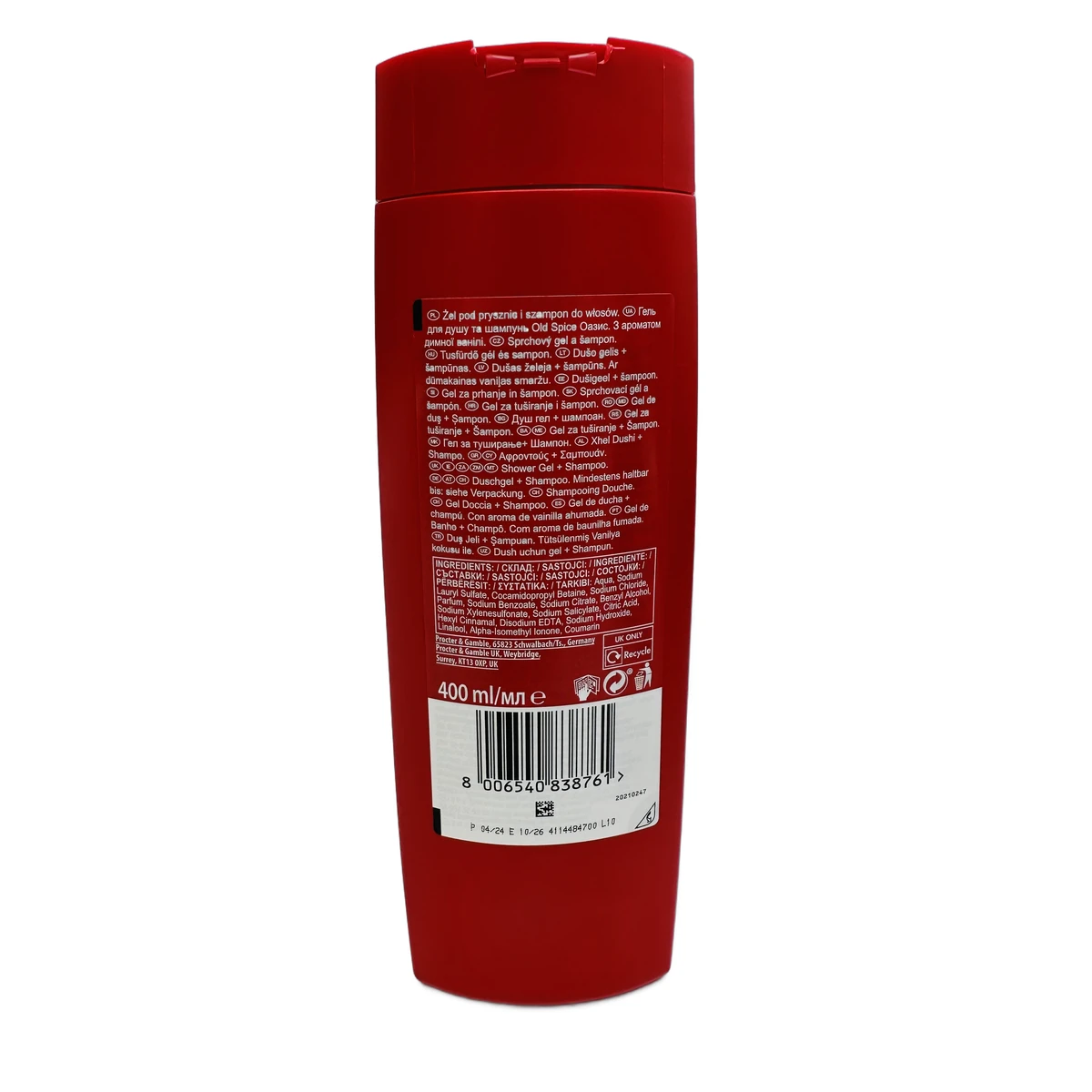 Old Spice shower gel 400 ml 3in1 Oasis - Slika 2