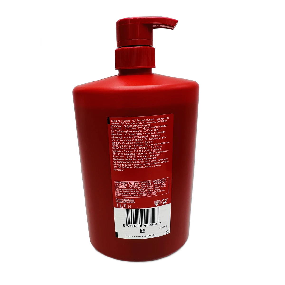 Old Spice shower gel pump 1 l Wolfthorn 3in1 - Slika 2