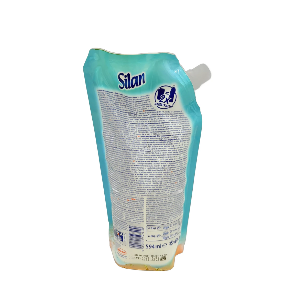 Silan softener concentrate refill 54 sc 594 ml Fresh Ocean - Slika 2