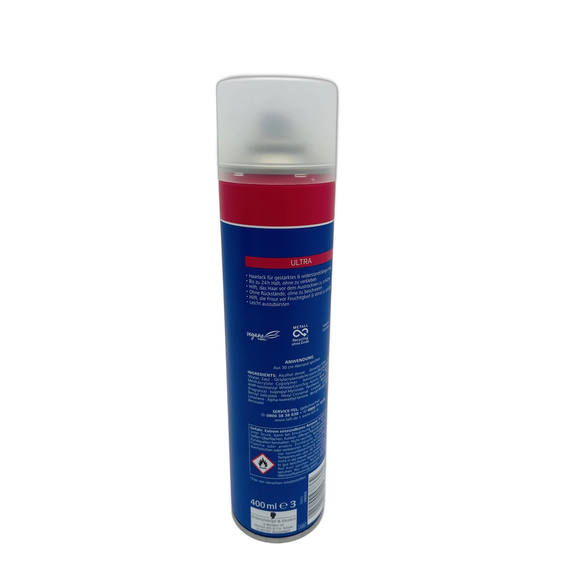 Taft hair spray 400 ml Ultra 4 - Slika 2