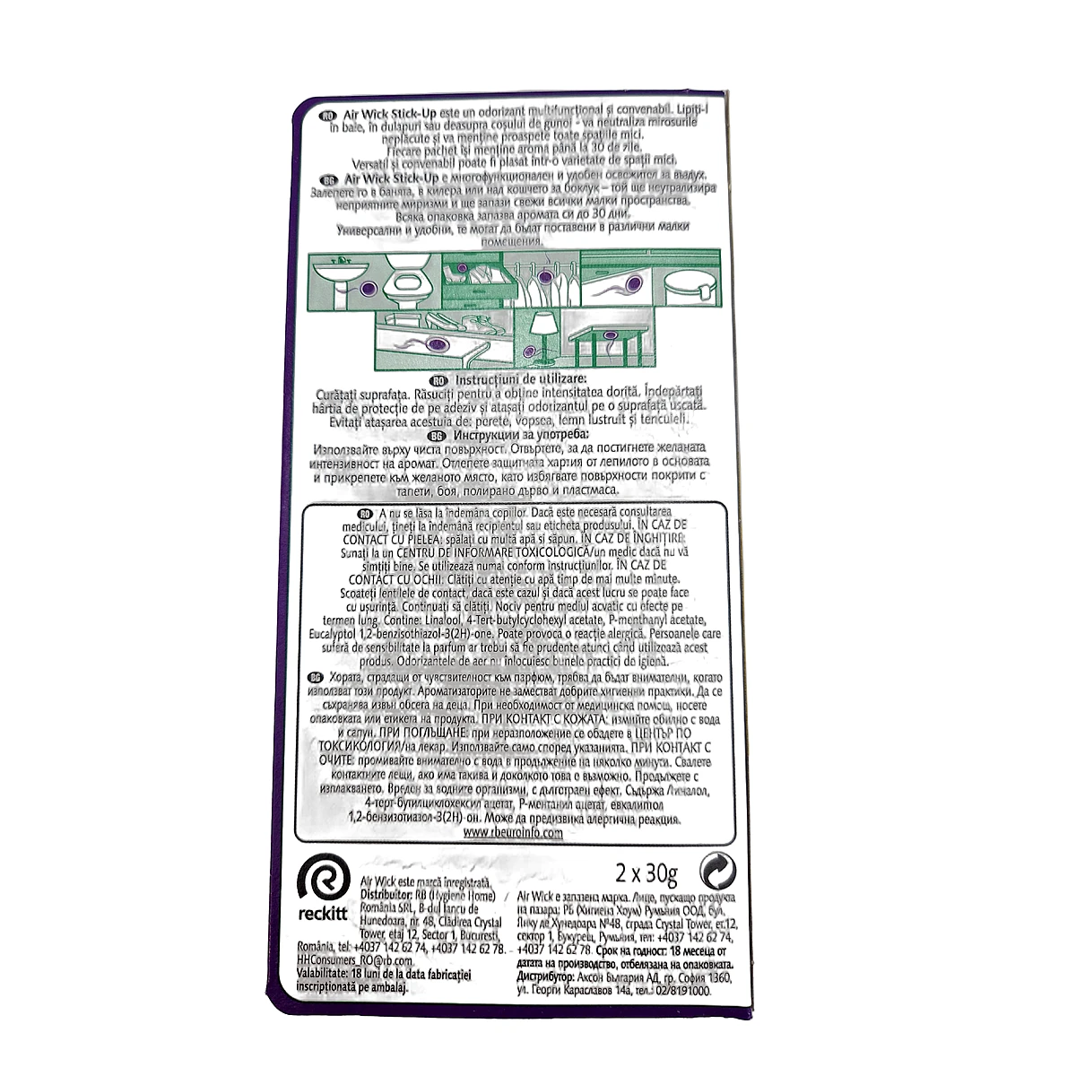 Air Wick air freshener stick up duo 2x30 g Lavender - Slika 2