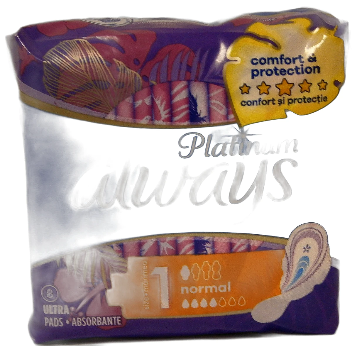 Always sanitary pads 8 pcs Platinum Ultra Normal Size 1