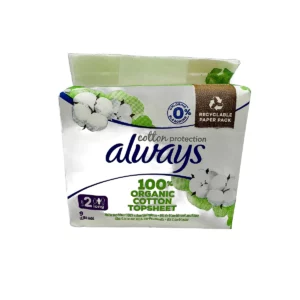 Always sanitary pads 9 pcs Cotton Protection Long Size 2