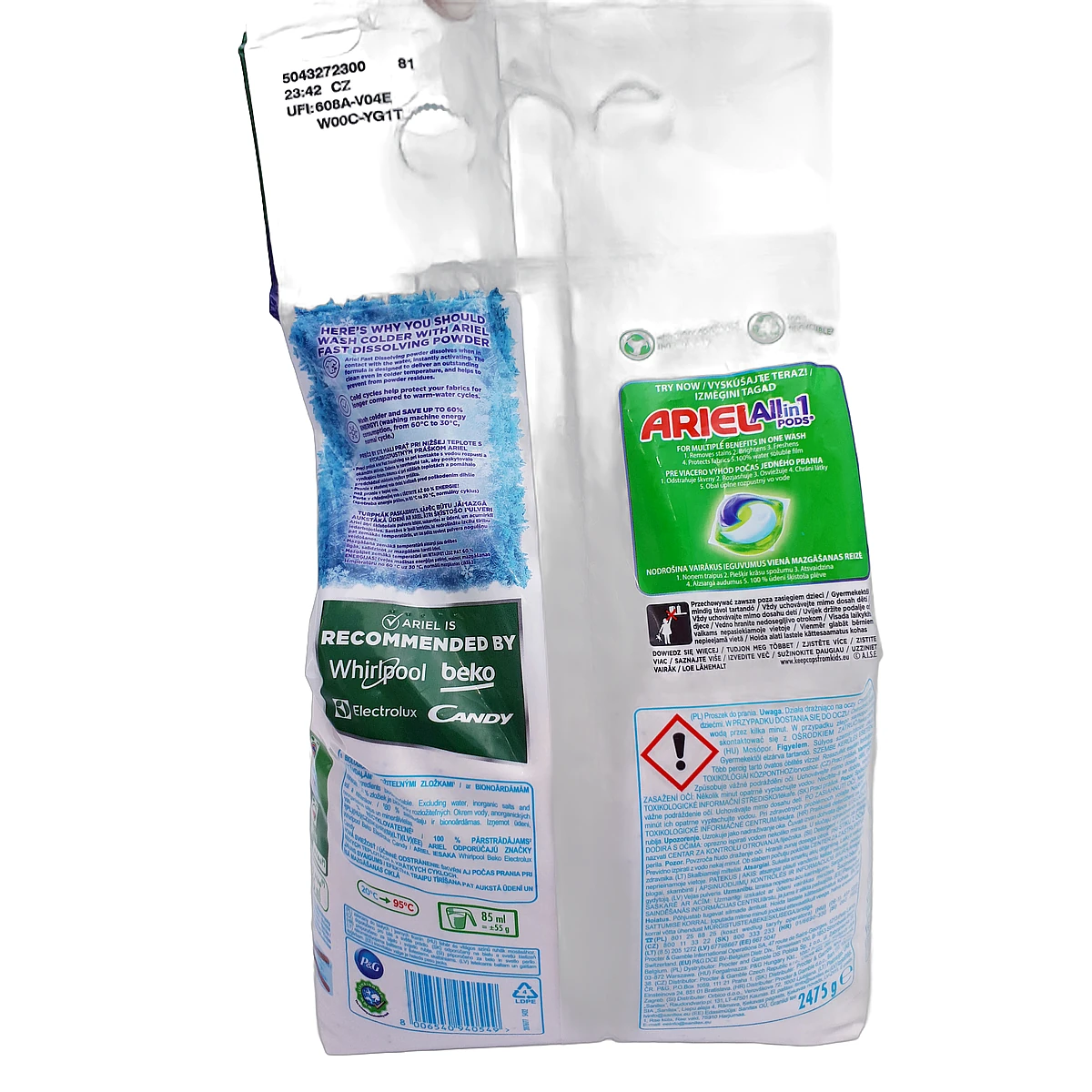 Ariel washing powder bag 45 sc 2,475 kg Mountain Spring - Slika 2