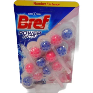 Bref toilet freshener 3x50 g Power Activ Flower Pink