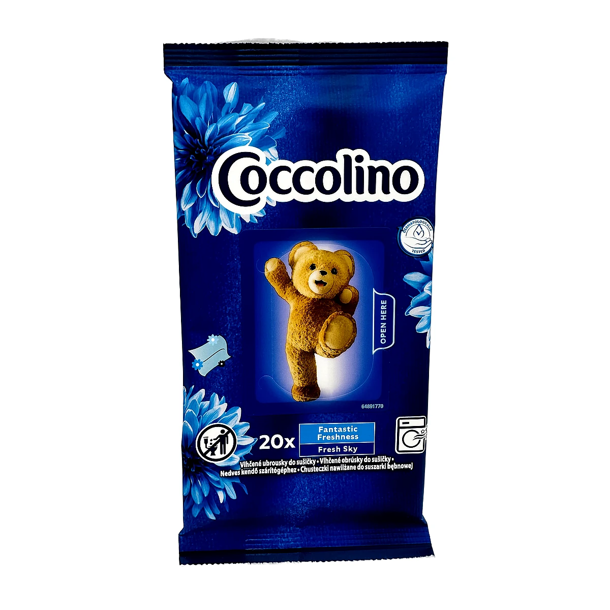 Coccolino wet fragrance wipes for dryer 20 pcs Fresh Sky