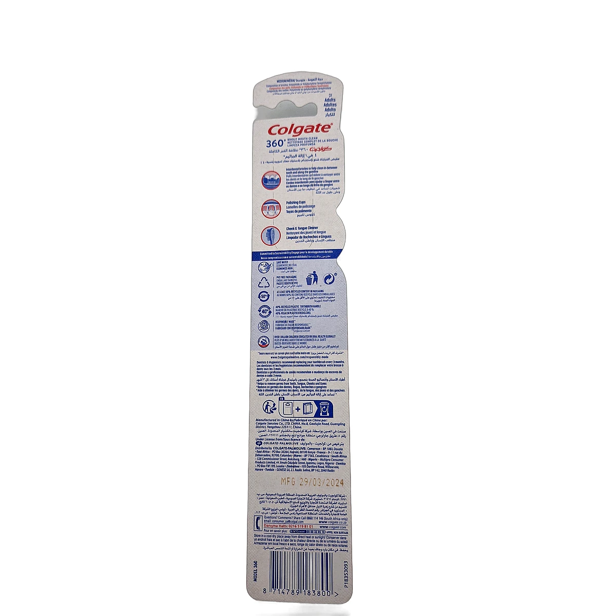 Colgate toothbrush 360° Medium Whole Mouth Clean - Slika 2