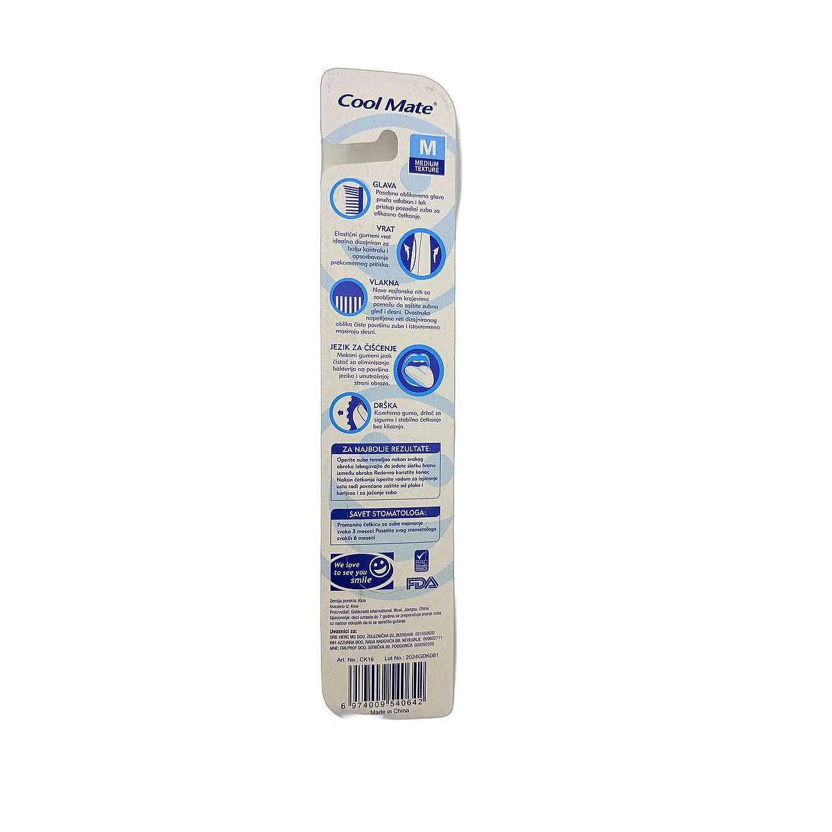 Cool Mate toothbrush White Max Professional Double Action - Slika 2