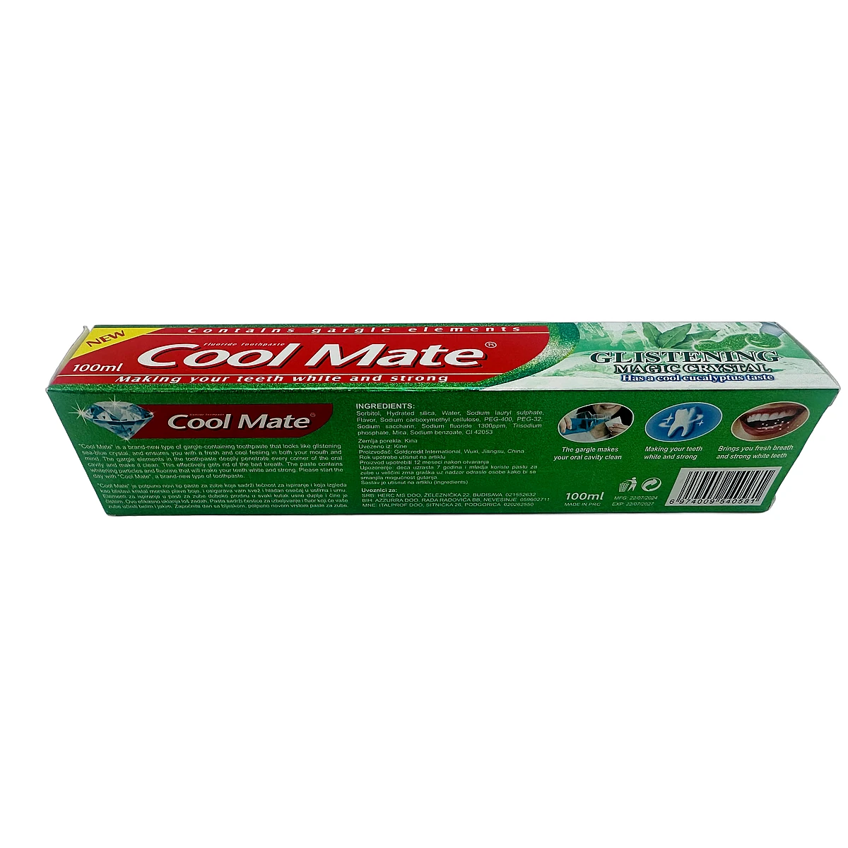 Cool Mate tootspaste 100 ml Glistening Magic Crystal Cool Eucalyptus - Slika 2