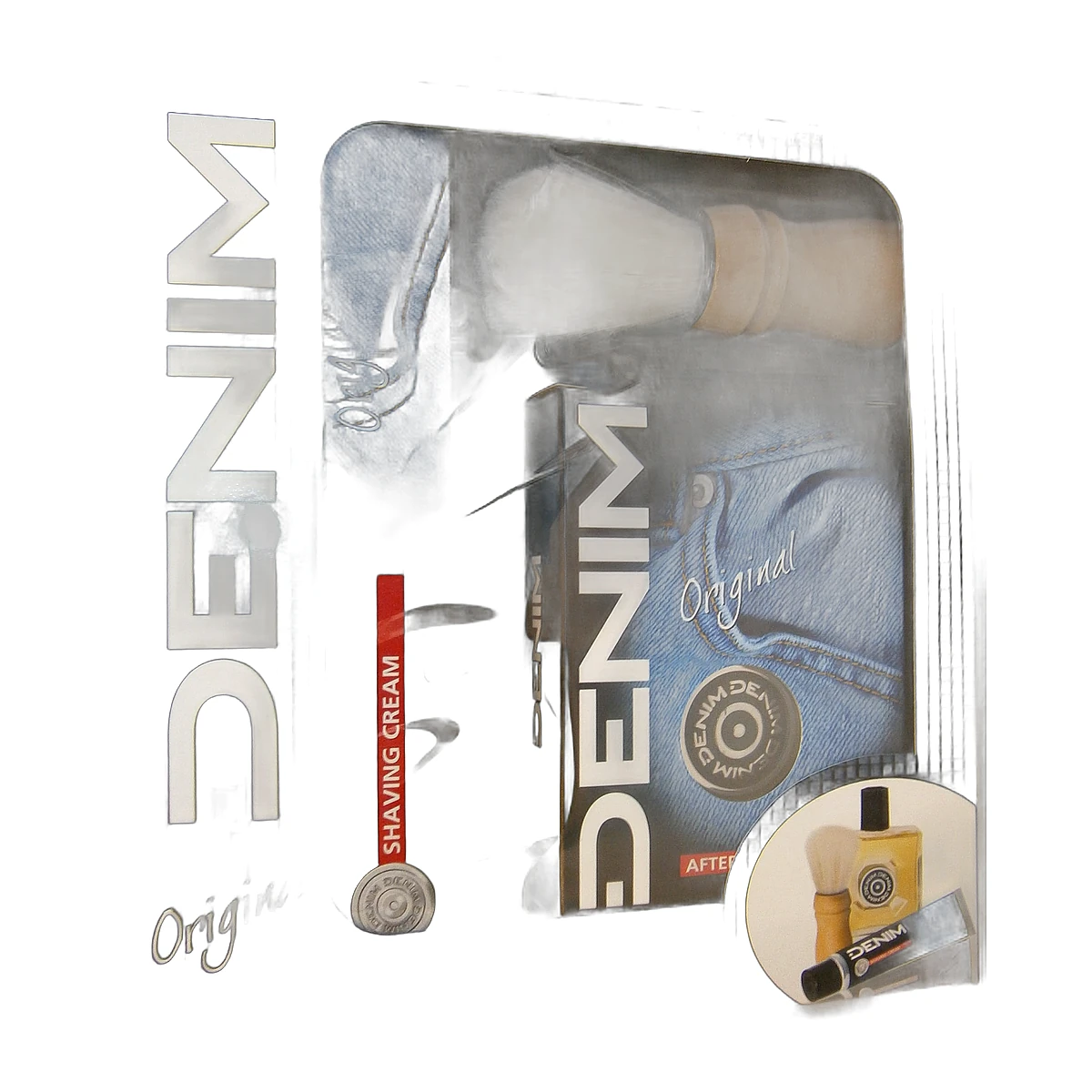 Denim set Original After shave 100ml+shaving cream 100 ml+brush