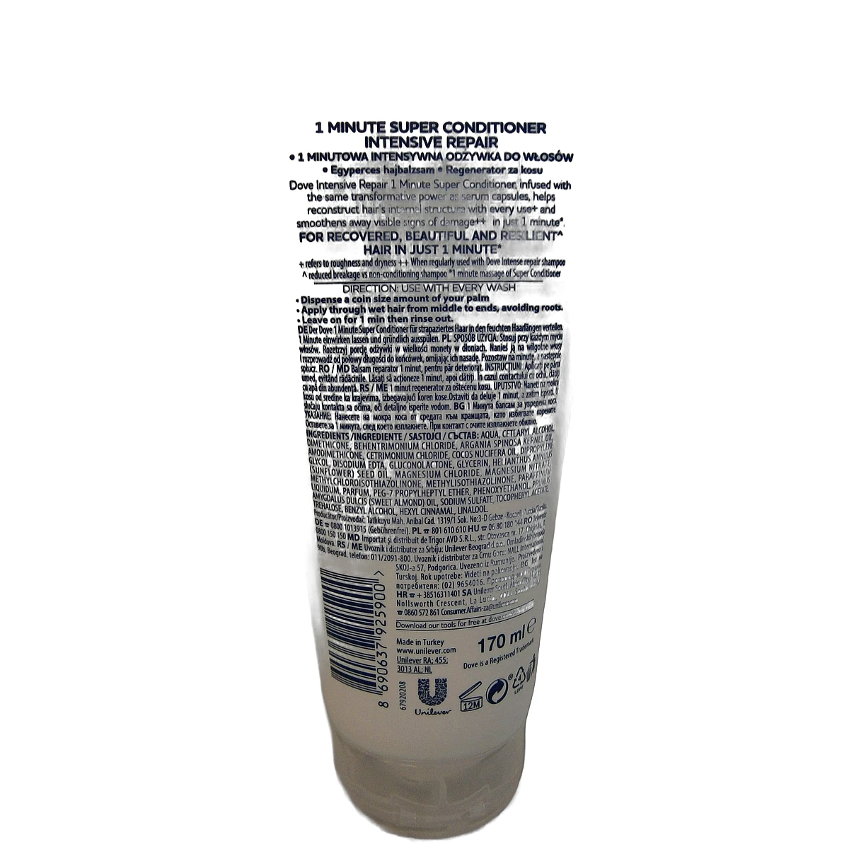 Dove conditioner tube 170 ml 1 minute Intensive Repair Treatment - Slika 2