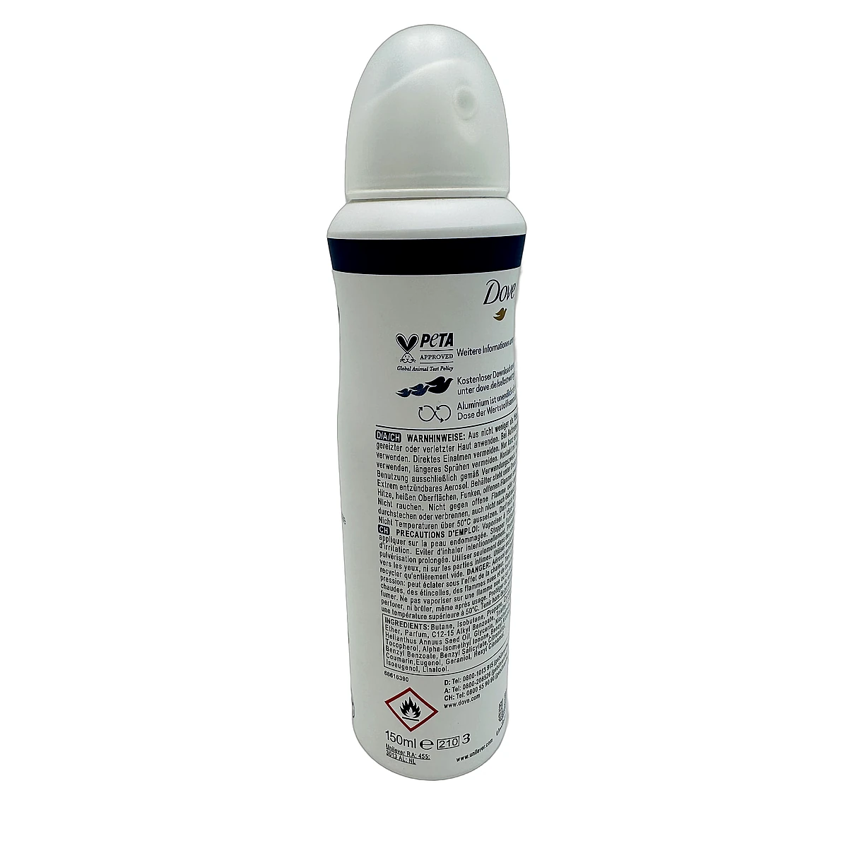 Dove deo 150 ml Original 0% - Slika 2