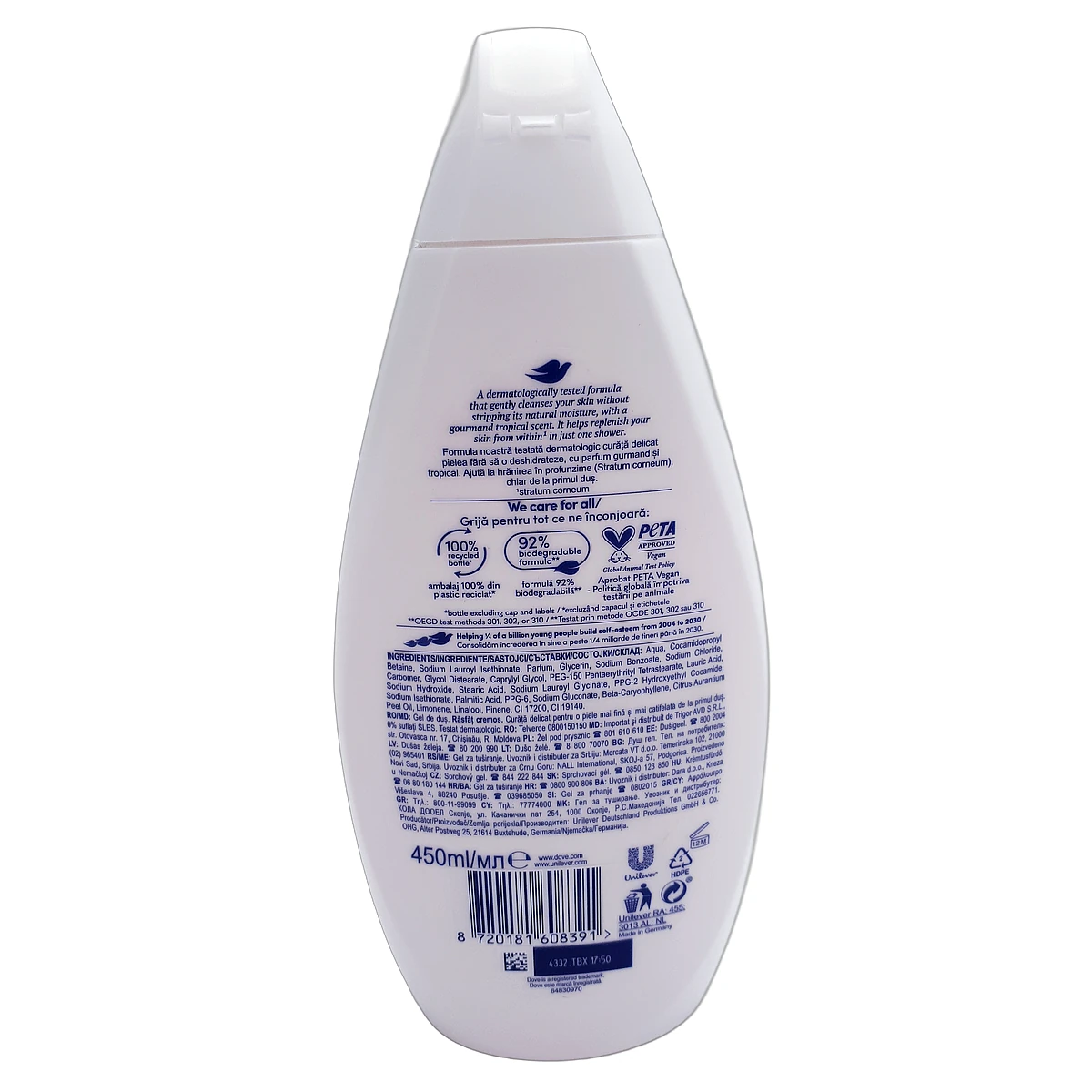 Dove shower gel 450 ml Creamy Indulge 0% - Slika 2