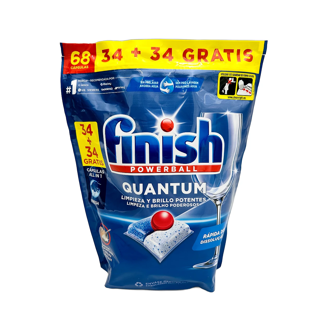 Finish dishwasher tabs 68 sc 68 pcs Quantum Allin1 Regular