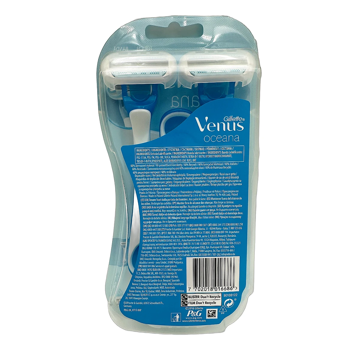 Gillette disposable razor woman 3 pcs Venus3 Oceana - Slika 2