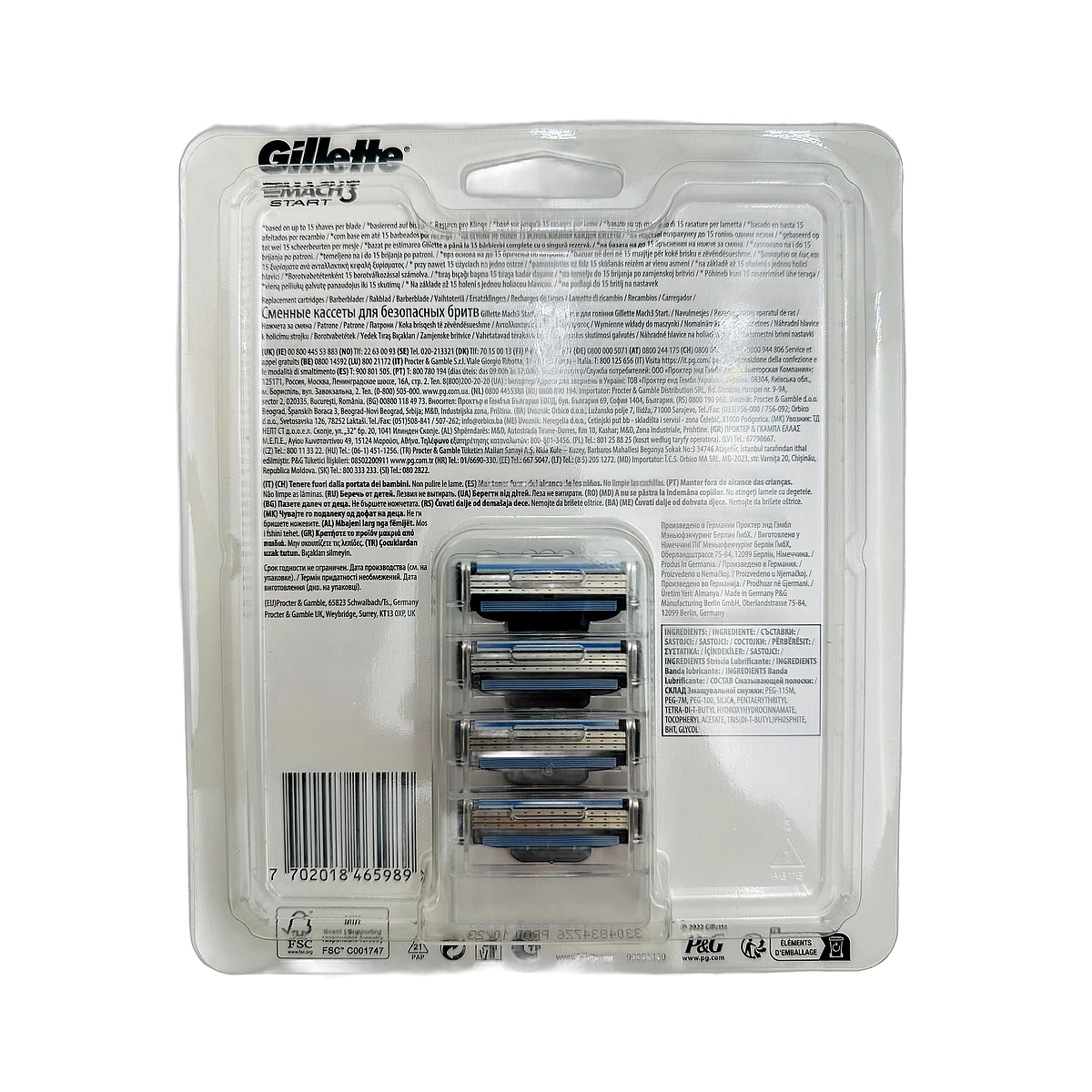 Gillette razor head 4 pcs Mach3 Start - Slika 2