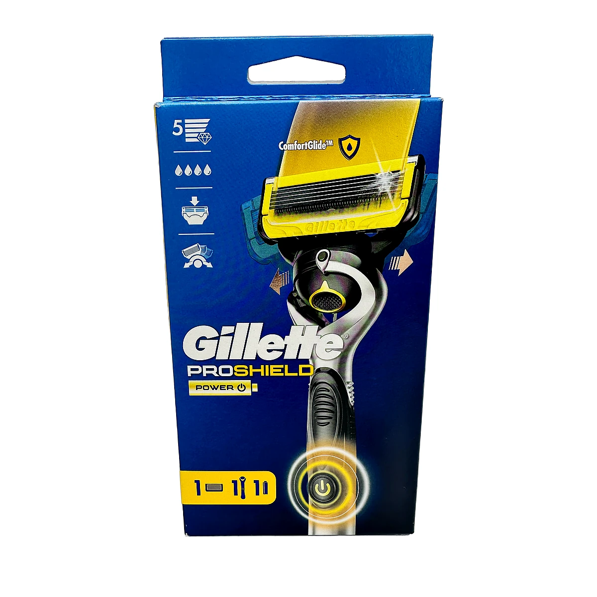 Gillette razor+razor head+battery Fusion ProShield Flexball Power