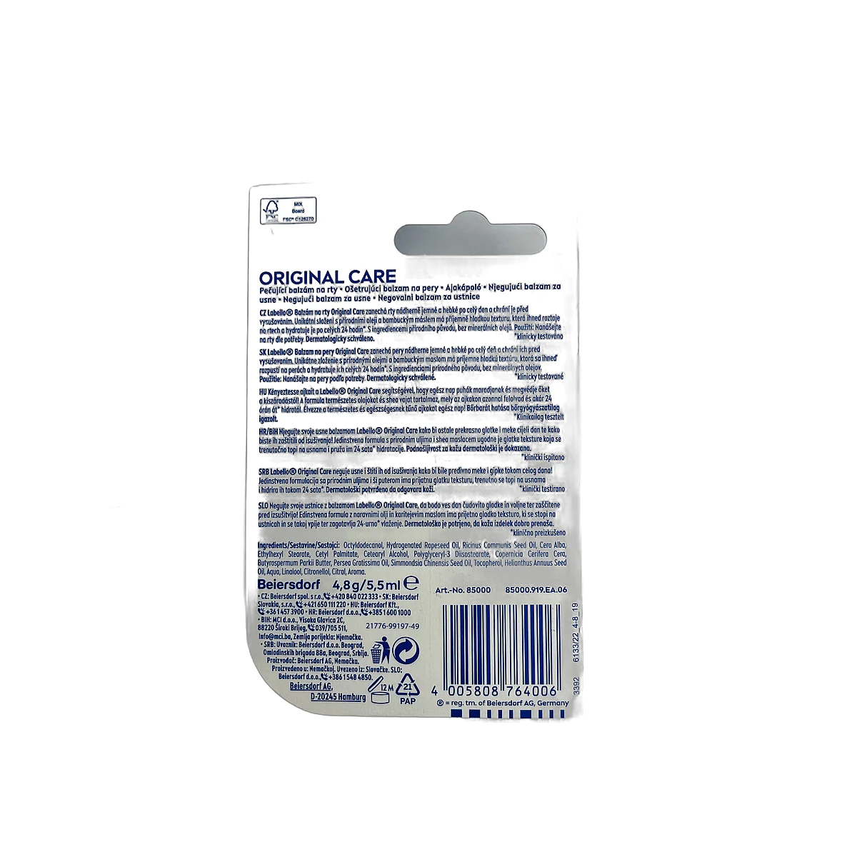 Labello lip balm 4,8 g Original Care - Slika 2
