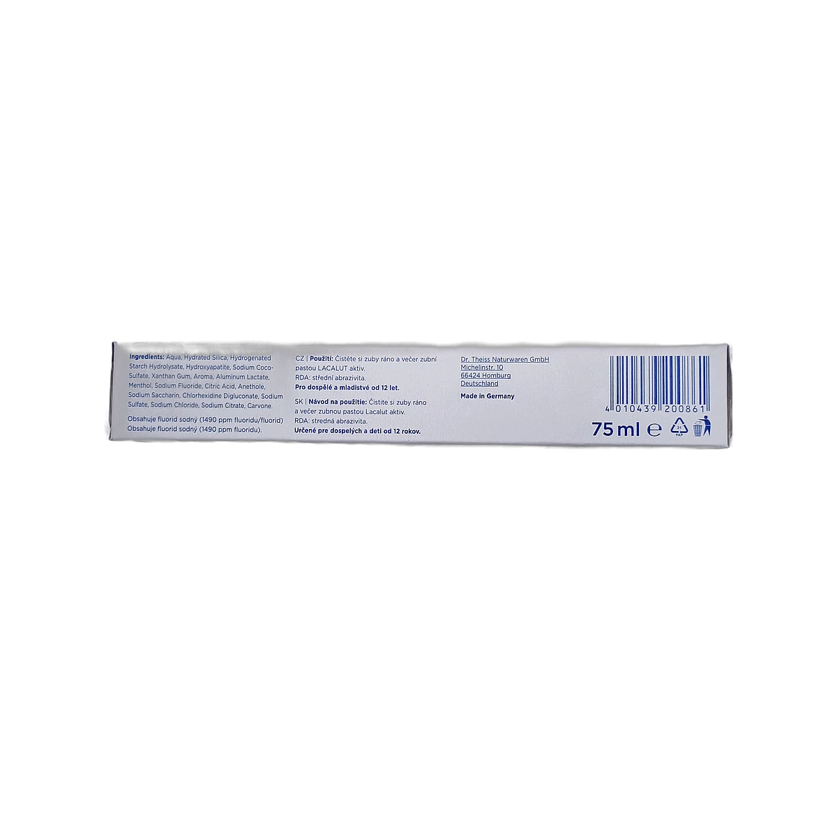 Lacalut toothpaste 75 ml Activ - Slika 2