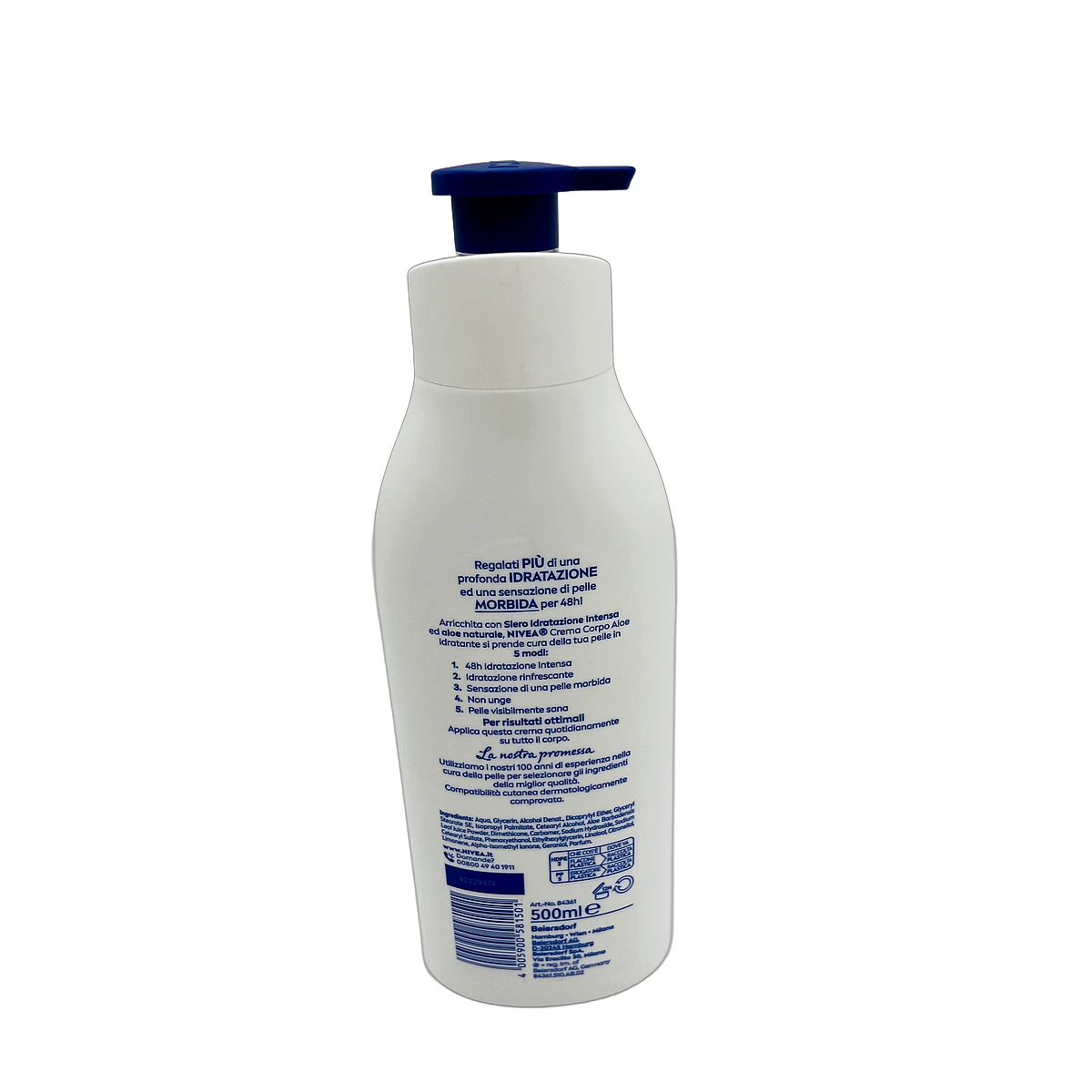 Nivea body milk pump 500 ml Aloe Idratante - Slika 2