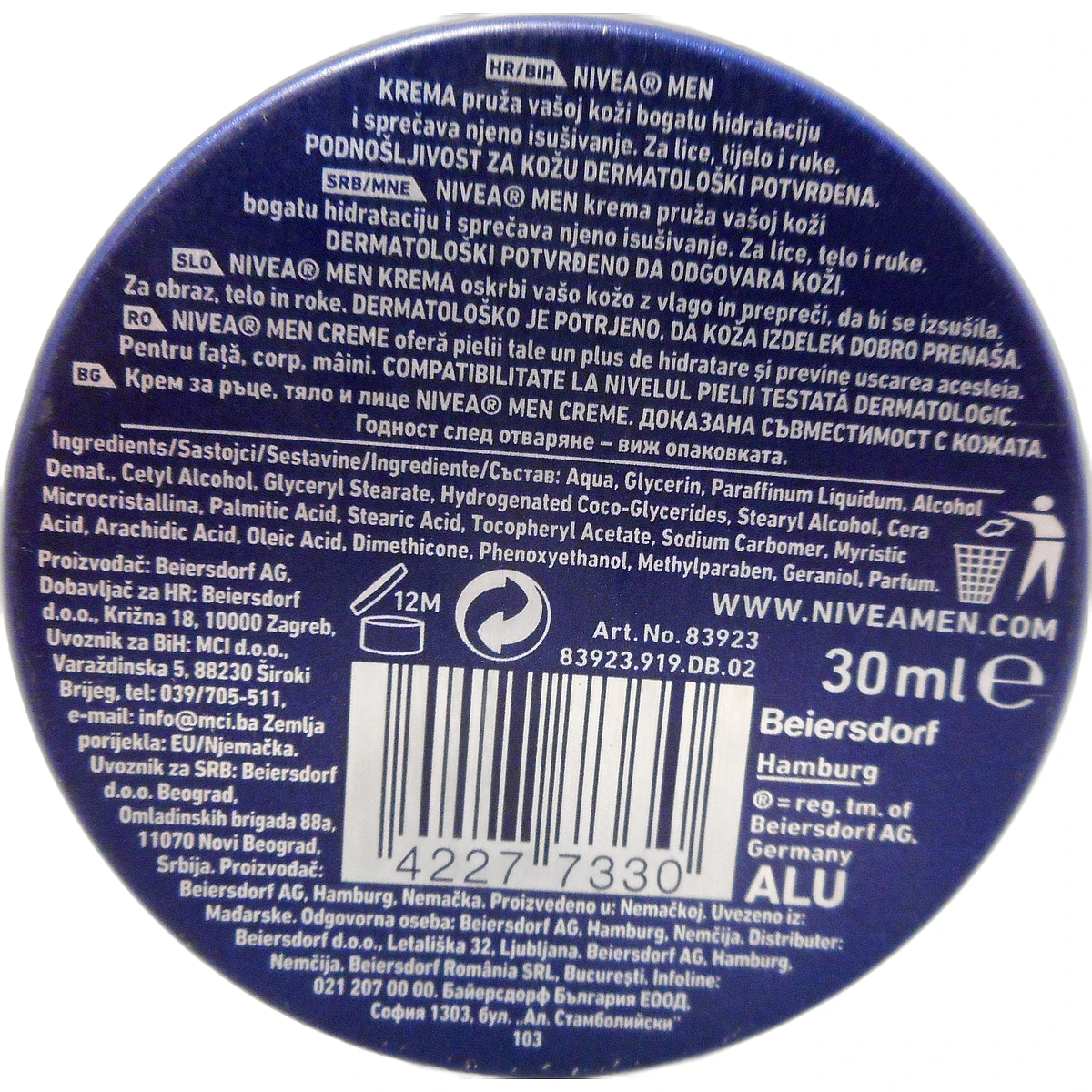 Nivea cream men 30 ml Cream - Slika 2