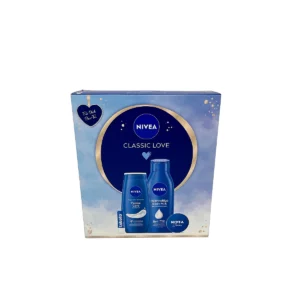 Nivea gift set Classic Love Creme Care shower gel 250ml+body milk 400ml+cream 30ml+Original Labello 4,8 g