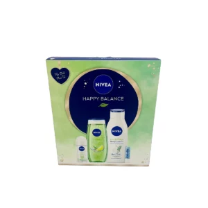 Nivea gift set Happy Balance shower 250ml+body lotion 400ml+roll on 50ml+labello