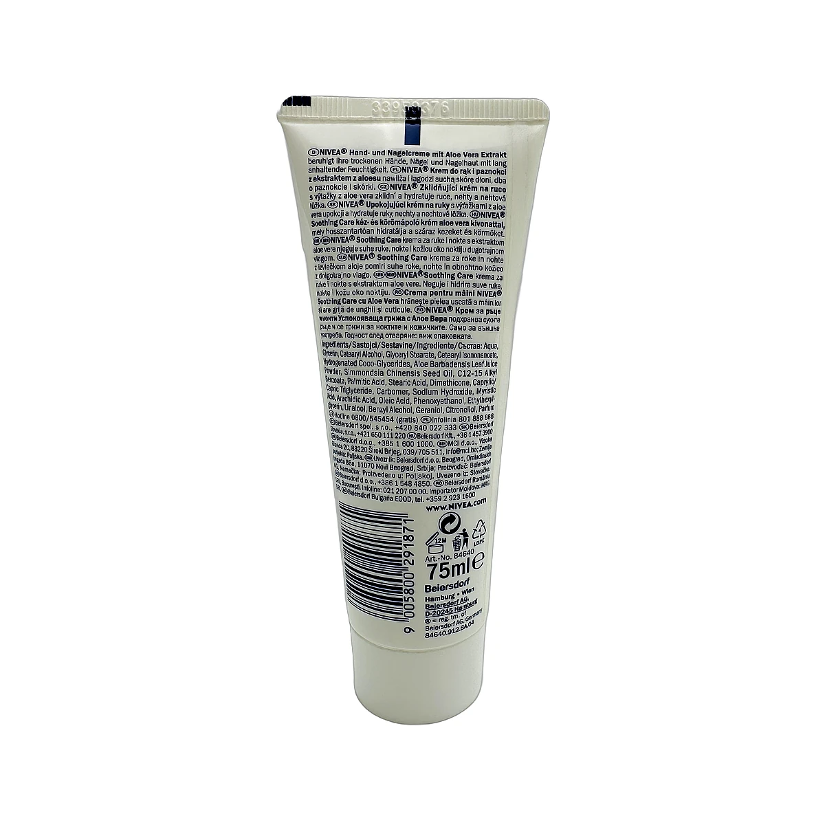 Nivea hand cream in tube 75 ml Soothing Care Aloe Vera - Slika 2