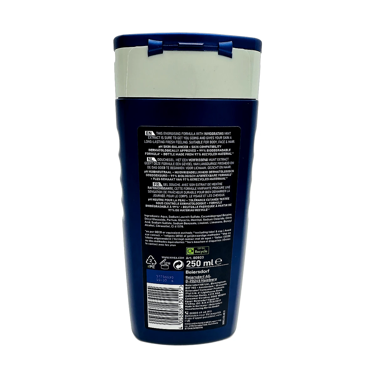 Nivea shower gel men 250 ml Energy - Slika 2