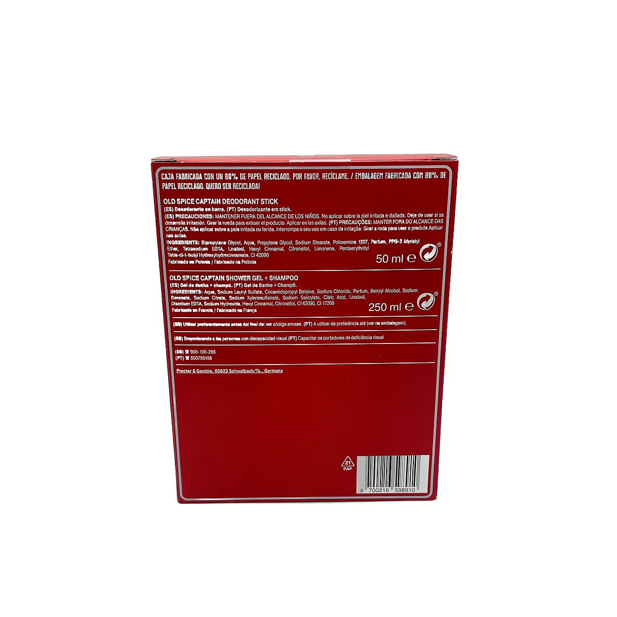 Old Spice gift set Captain shower gel 250 ml+stick 50 ml - Slika 2